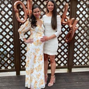 Vici singalong floral puff sleeve maxi dress